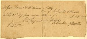 Receipt for Negro Shoes - Slavery Document